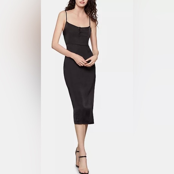 NEW BCBGeneration Black Satin Slip Dress Size 2 - Picture 1 of 5